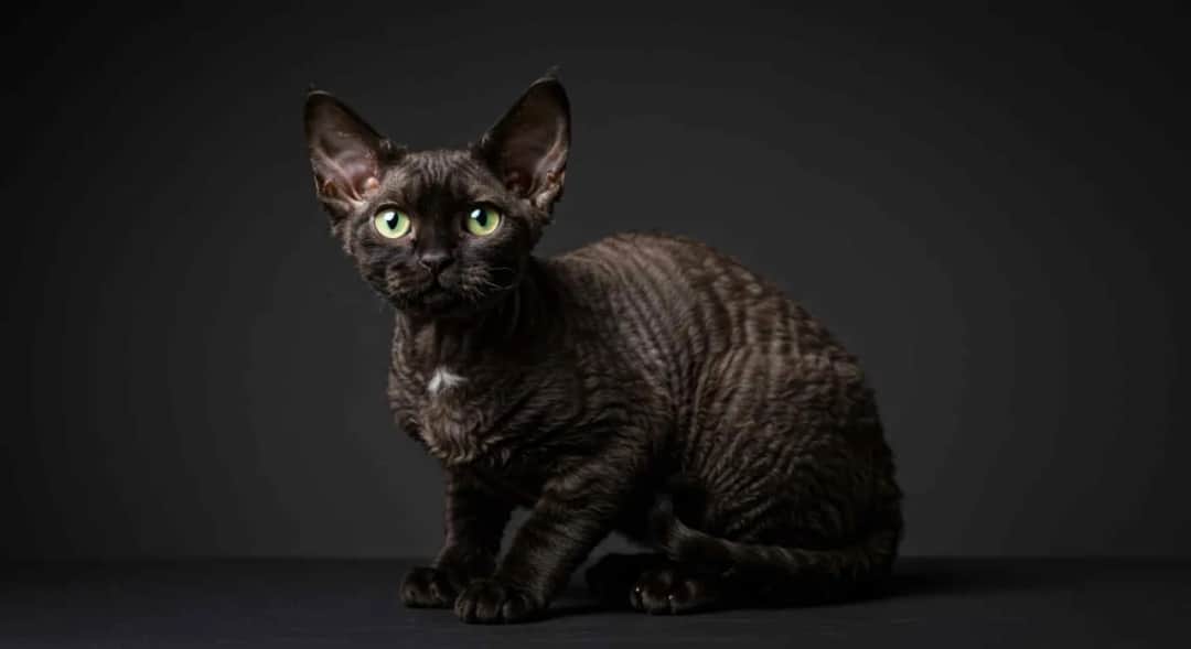 Czarny Devon Rex: Psie serce, falowana sierść czy to kot dla Ciebie?