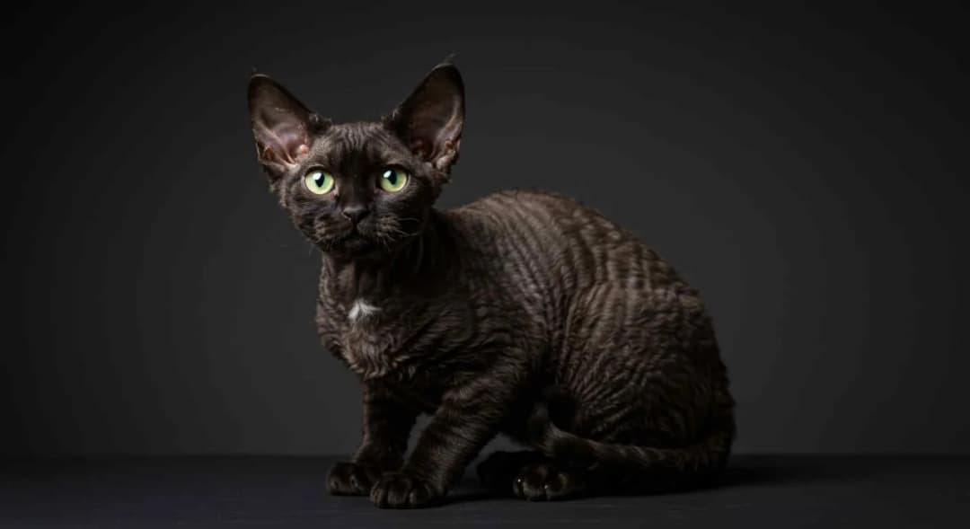 Czarny Devon Rex: Psie serce, falowana sierść czy to kot dla Ciebie?